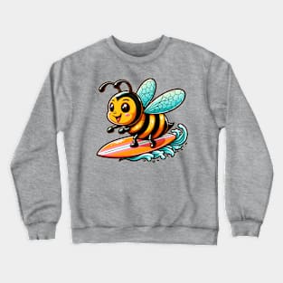 Surfing bee Crewneck Sweatshirt